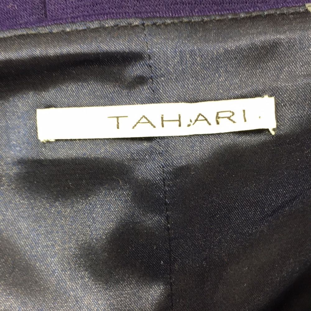 Tahari Sheath Purple Blue Career Illusion Dress - Picture 6 of 12